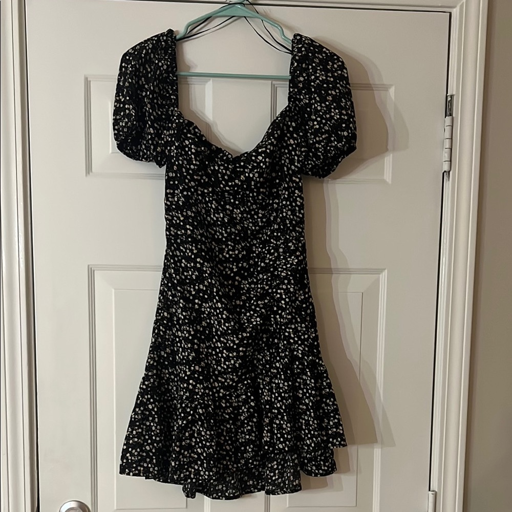 Altar'd State Black and White Floral Mini Dress